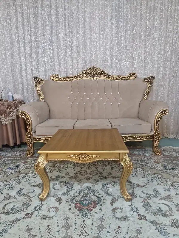 مبل سلطنتی کاملا نو|مبلمان خانگی و میز عسلی|بیرجند, |دیوار