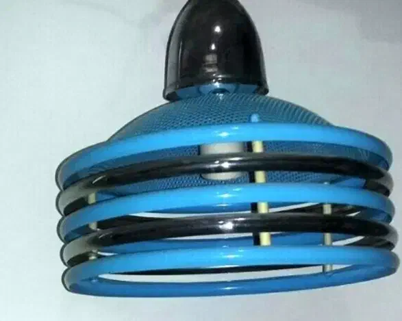 لوستر آبی فلزی آشپزخانه حال اتاق خواب کاملا سالم|لوستر و چراغ آویز|ری, دیلمان|دیوار