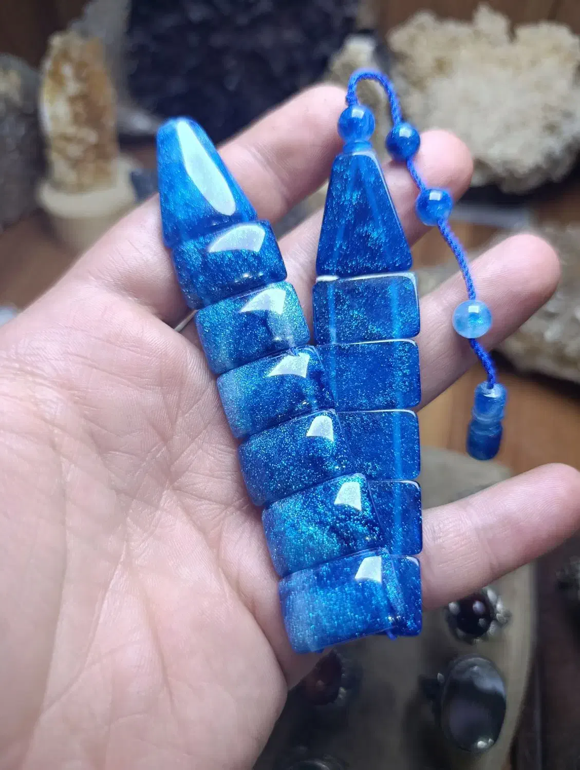 تسبیح کهربا زازا آبی زردار|بدلیجات|ارومیه, |دیوار