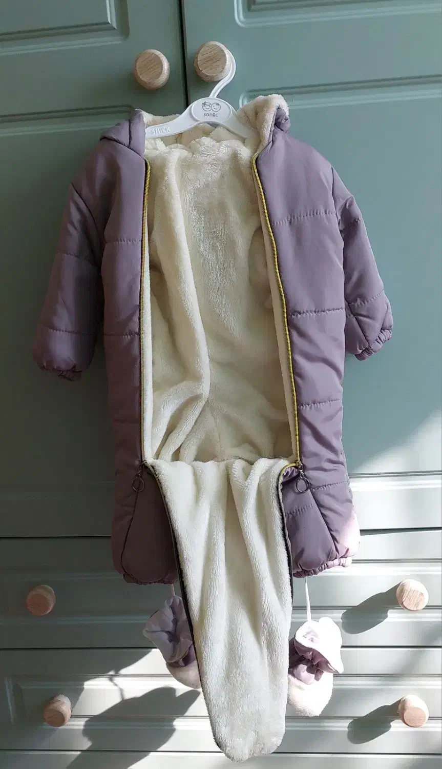 سرهمی نوزادی طوسی (کاملا نو)|کفش و لباس بچه|نجف‌آباد, هفده شهریور|دیوار