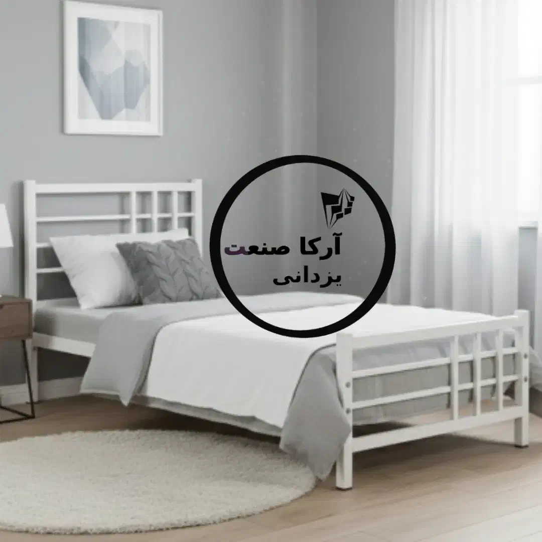 تخت خواب یک نفره دوطبقه فلزی تشک شادیلون(آرکاصنعت)|تخت و سرویس خواب|مشهد, شهید آوینی|دیوار