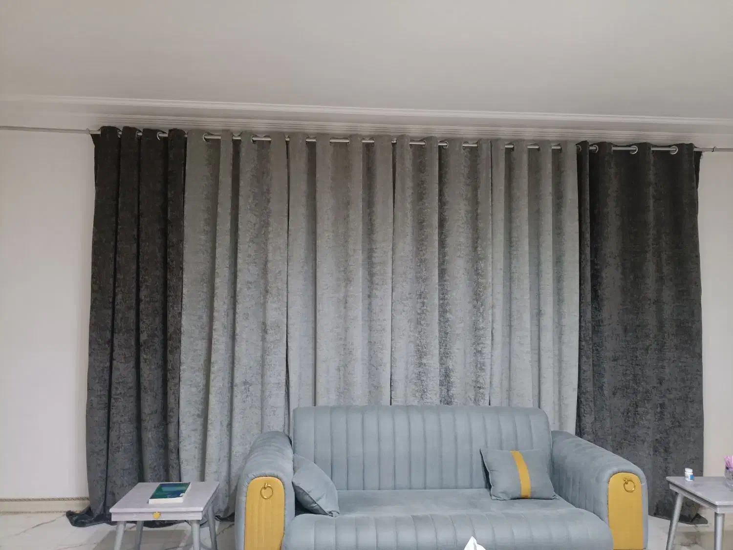 پرده مخمل پانچی آماده|پرده، رانر، رومیزی|کمیجان, |دیوار