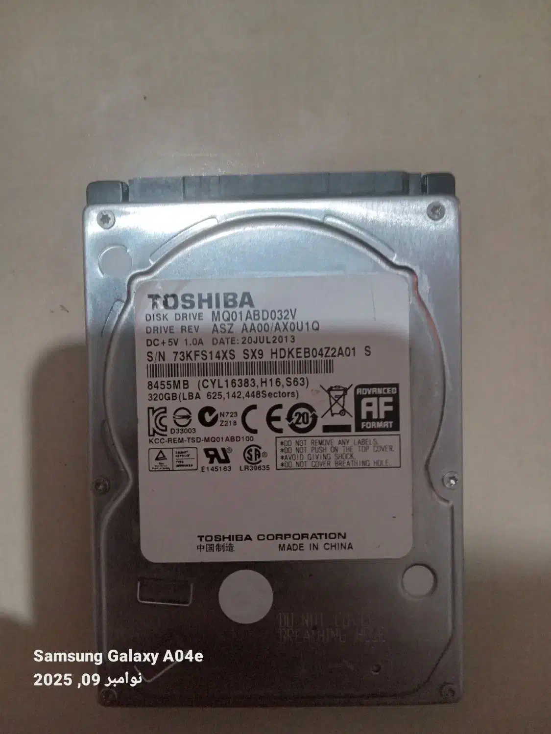 هارد ۳۲۰ گیگ لپ تاپ توشیبا|قطعات و لوازم جانبی رایانه|ملارد, |دیوار