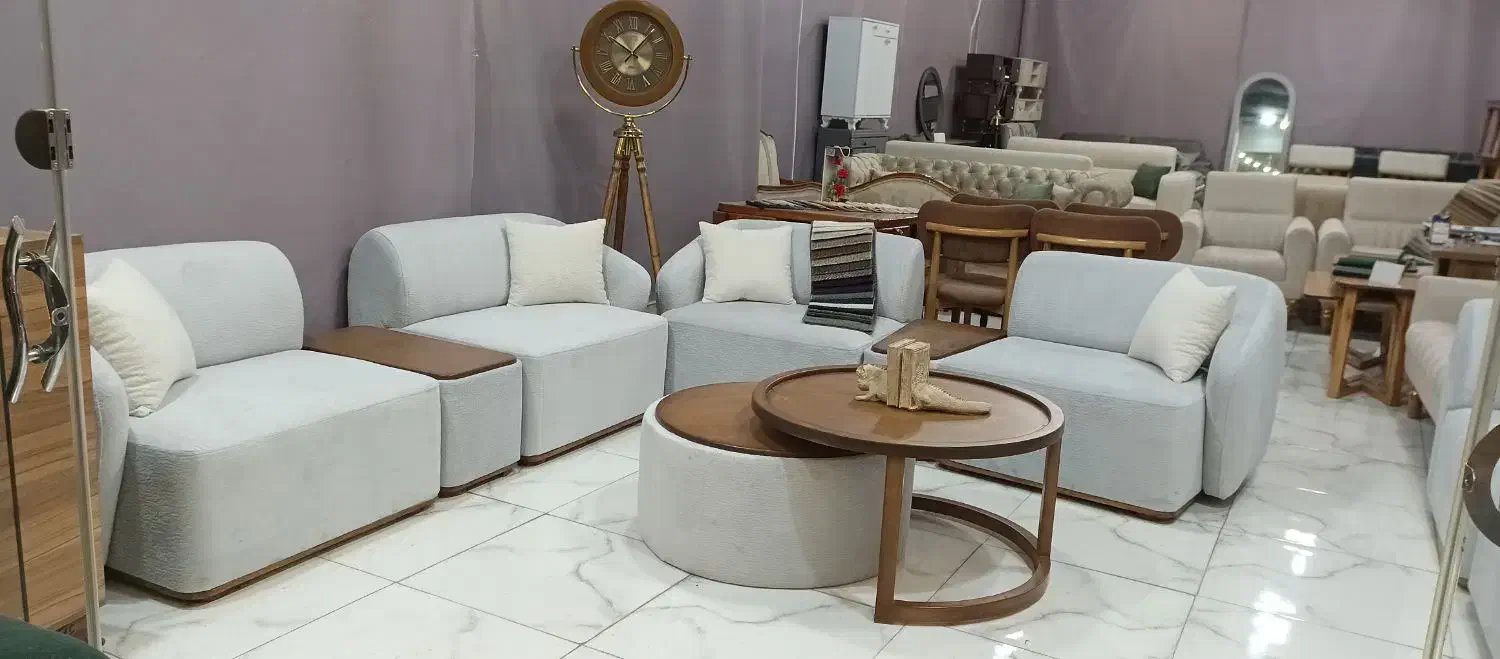 مبل راحتی تدی ست ۹ نفره + جلومبلی و عسلی|مبلمان خانگی و میز عسلی|خمینیشهر, |دیوار