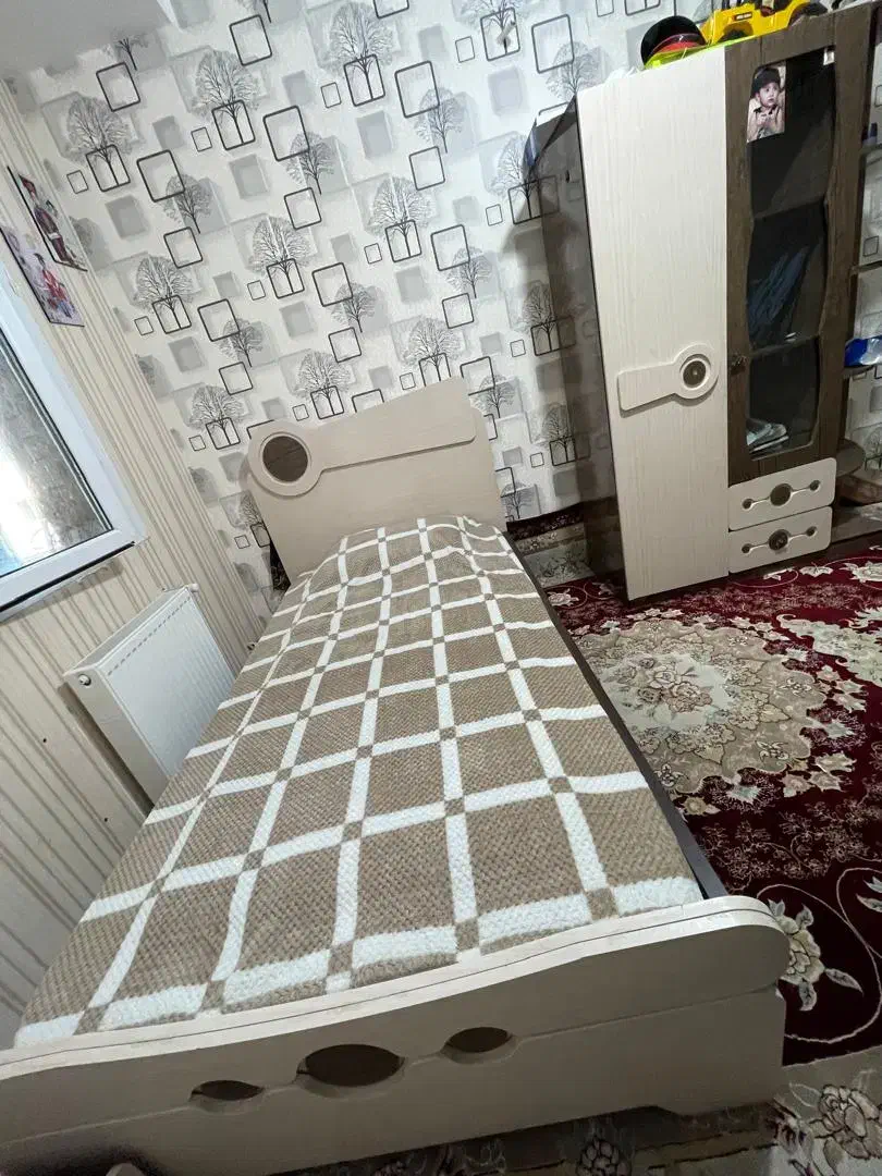 تخت و کمد نوجوان تمامMDF|تخت و سرویس خواب|شیراز, درکی|دیوار