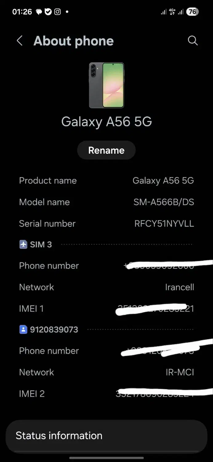 a56 256G 8G|موبایل|خرمدشت, |دیوار