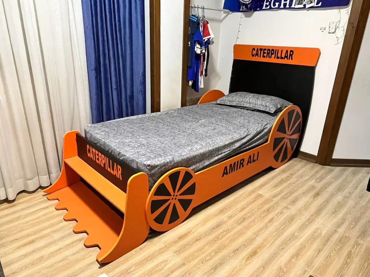 تخت نوجوان مدل بولدوزر|تخت و سرویس خواب|بابل, |دیوار