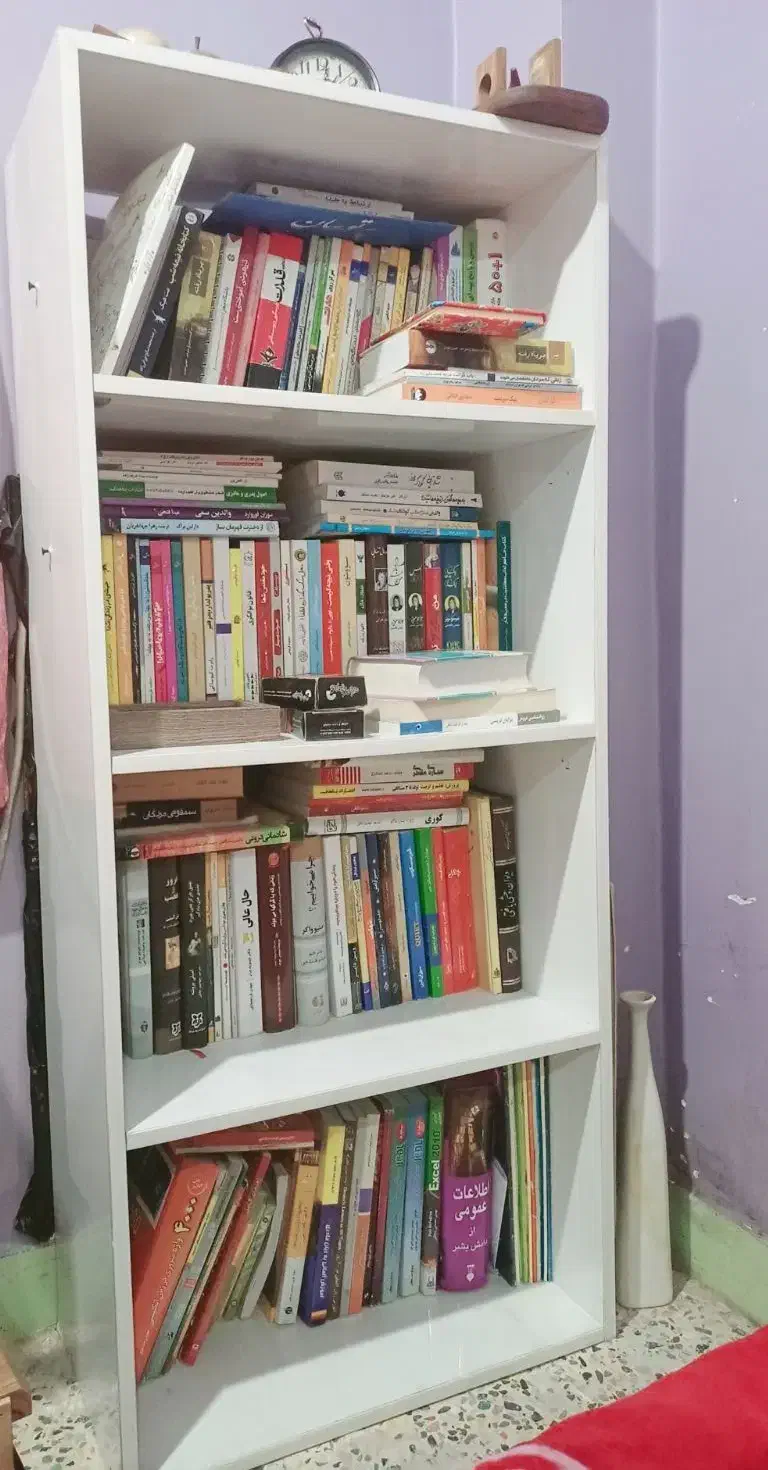 کتابخانه|کتابخانه، شلف، قفسههای دیواری|اهواز, کوی آغاجاری|دیوار