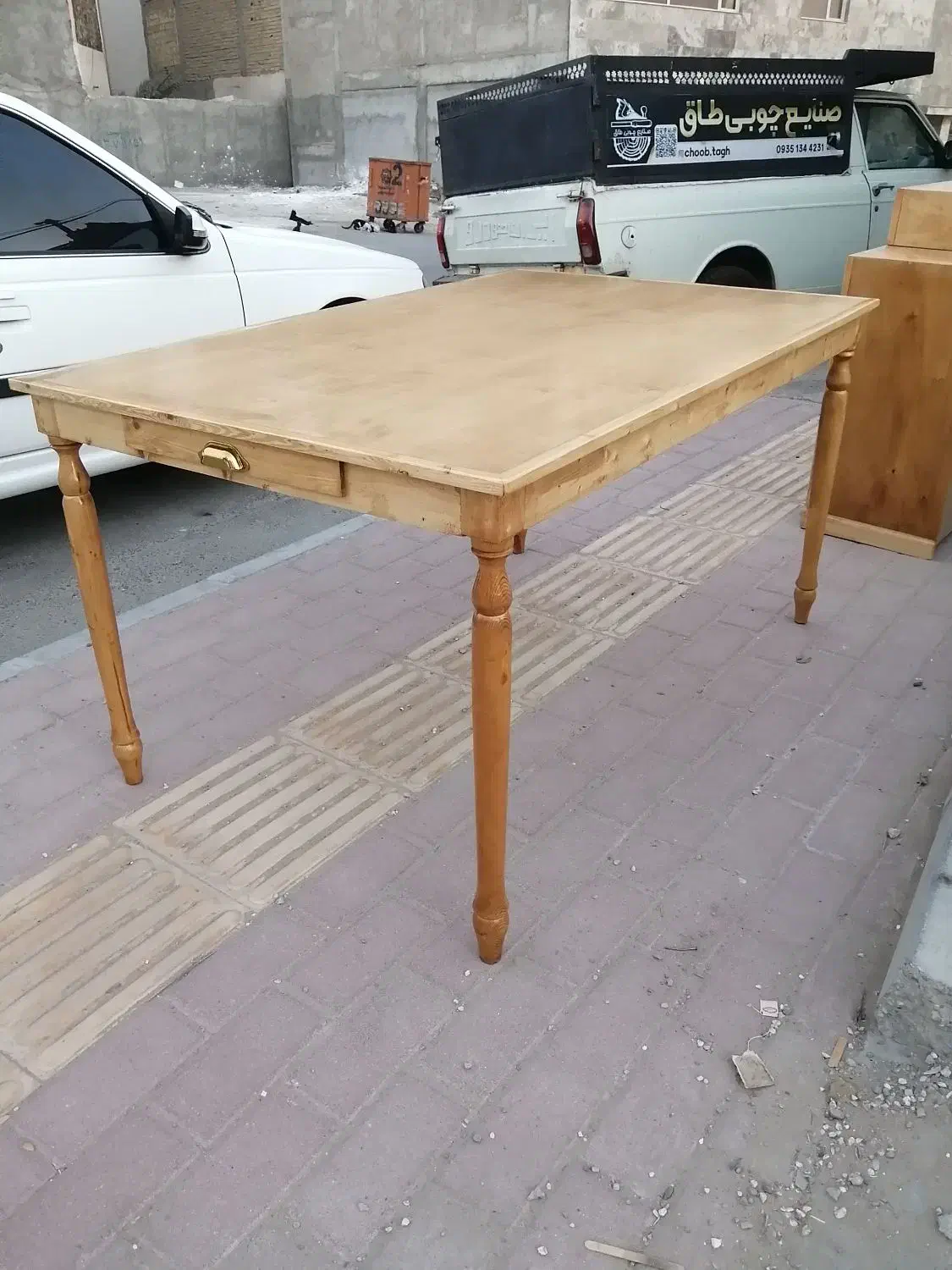 میز جلومبلی چوبی سفارشی با ابعاد دلخواه|مبلمان خانگی و میز عسلی|قلعه قاضی, |دیوار