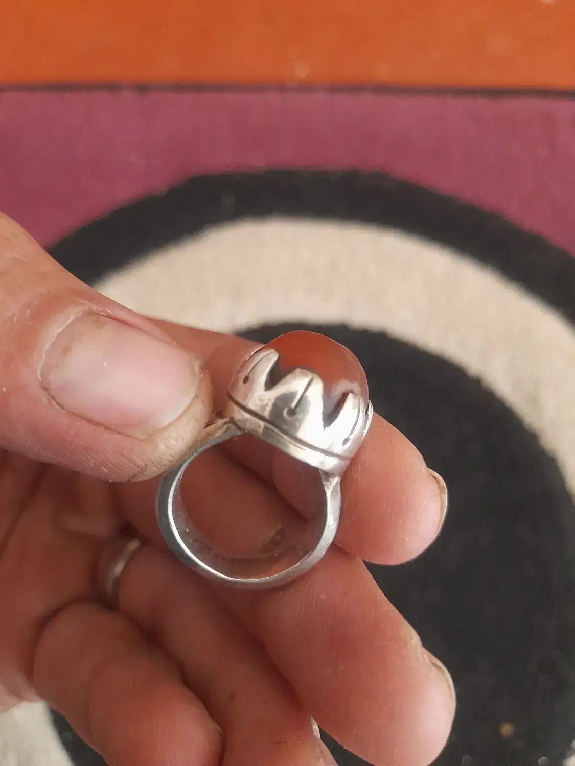 سلام انگشتر عقیق ساسانی|جواهرات|کارون, |دیوار