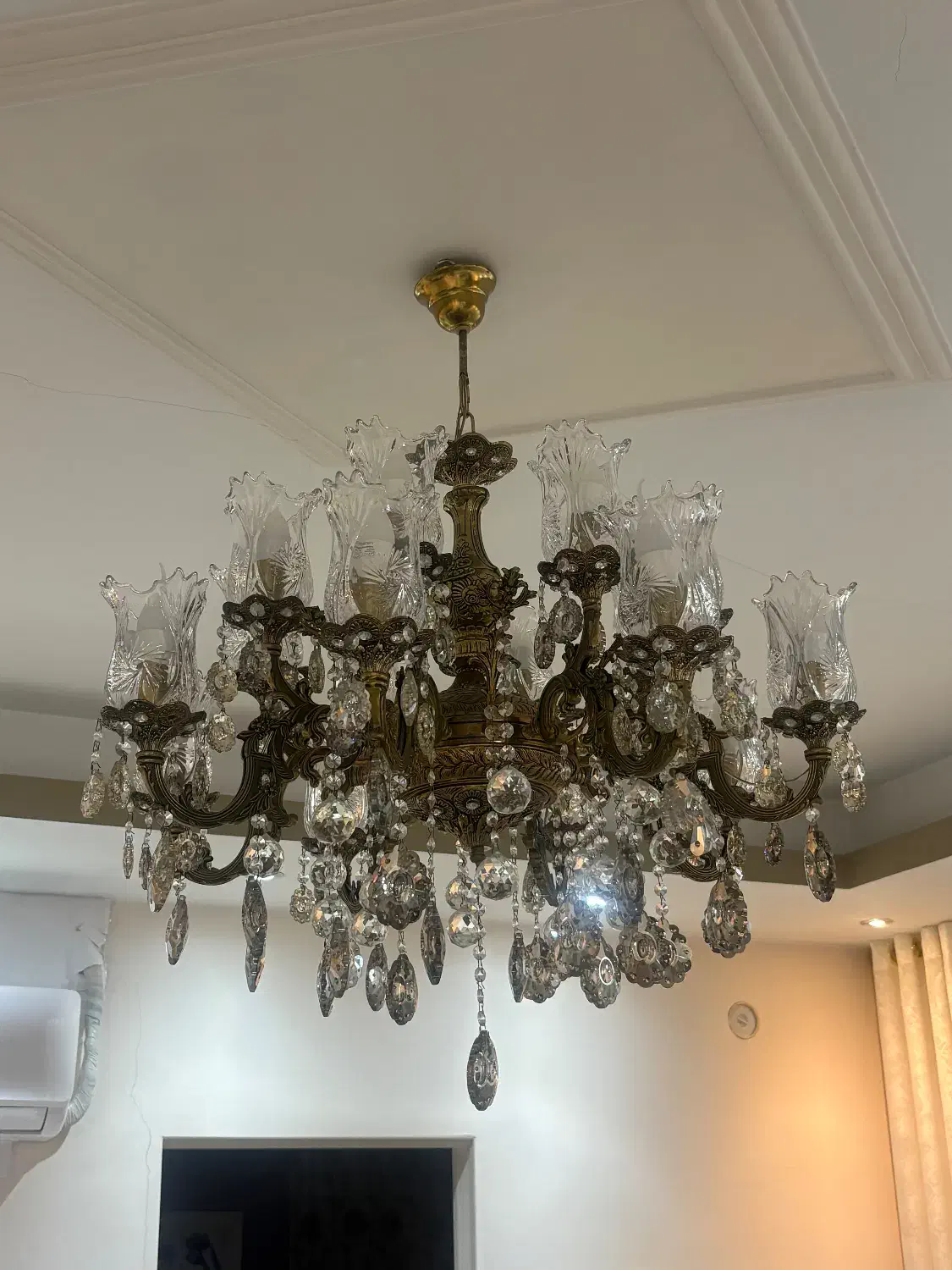 لوستر برنجی و ساعت برنجی درحد نو|لوستر و چراغ آویز|اسلام‌شهر, مظفریه|دیوار