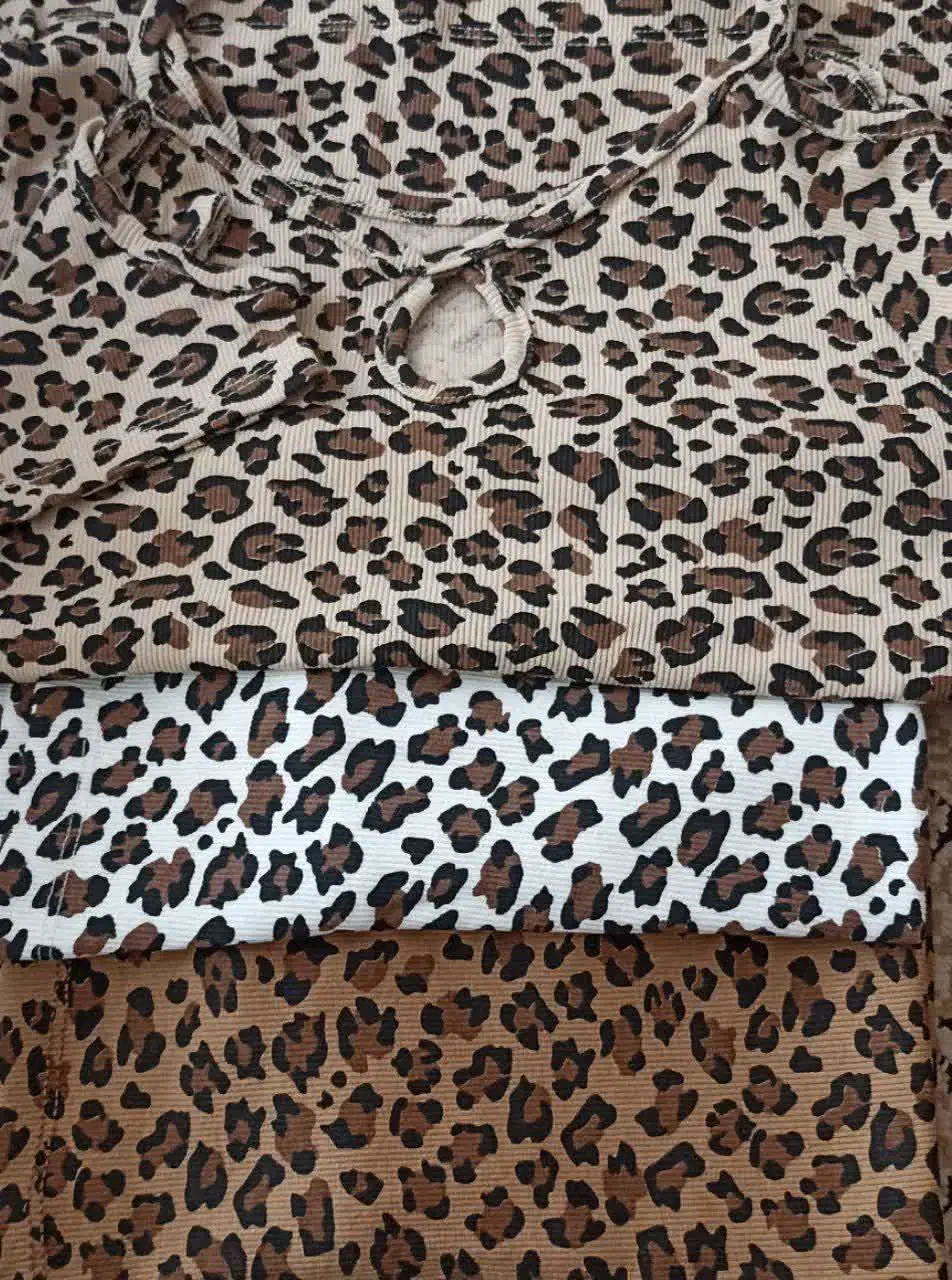 تیشرت آستین سه خط پلنگی|لباس|ساوه, |دیوار