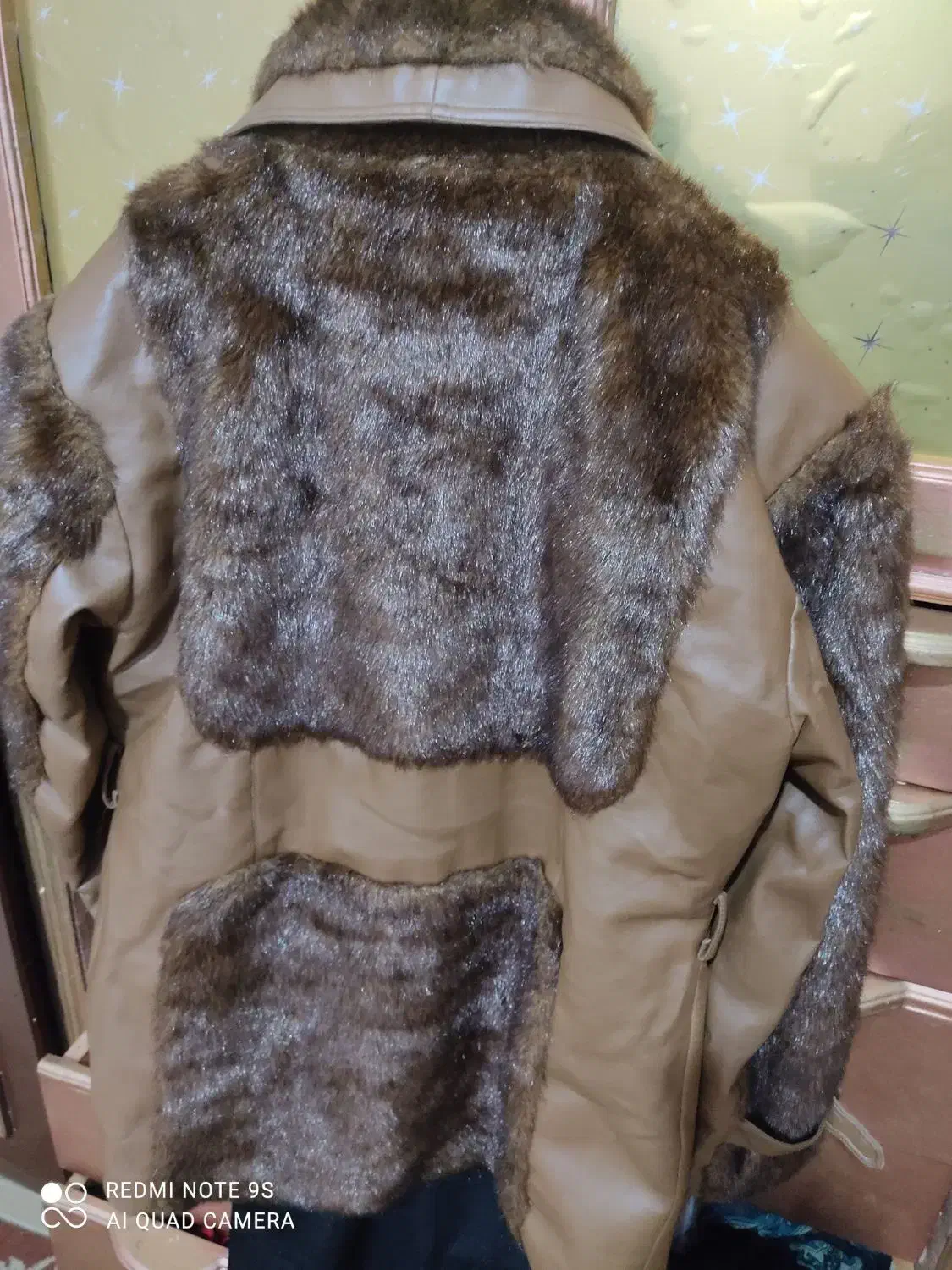 پالتو کتی چرم وخز اصل|لباس|الشتر, |دیوار