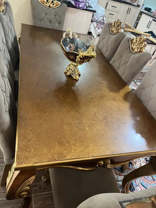 میز ناهار خوری ۸ تفره|میز و صندلی غذاخوری|قائم‌شهر, |دیوار