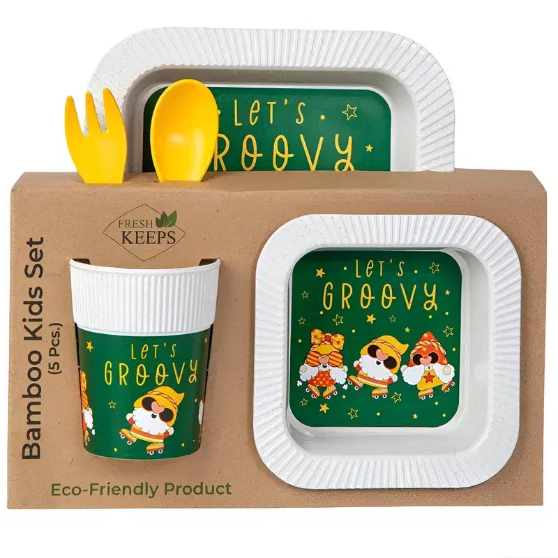 ظرف غذا 5تیکه طرح دار|ظروف نگهدارنده، پلاستیکی، یکبارمصرف|قم, لسانی|دیوار