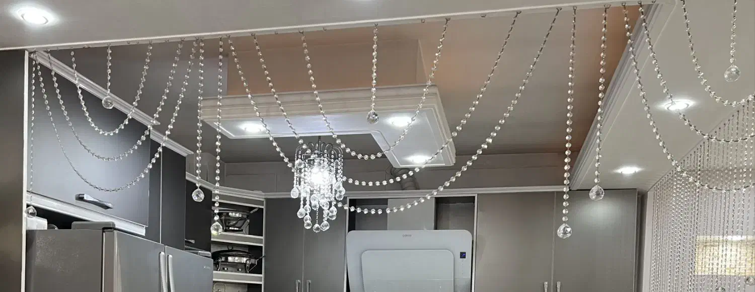 پرده کریستالی|ریسه و چراغ تزئینی|نسیم‌شهر, |دیوار