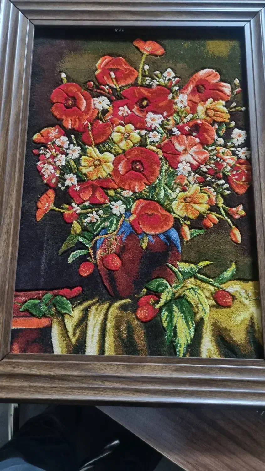 تابلو فرش دست بافت تلفیق ابریشم|تابلو فرش|پردیس, فاز ۴|دیوار