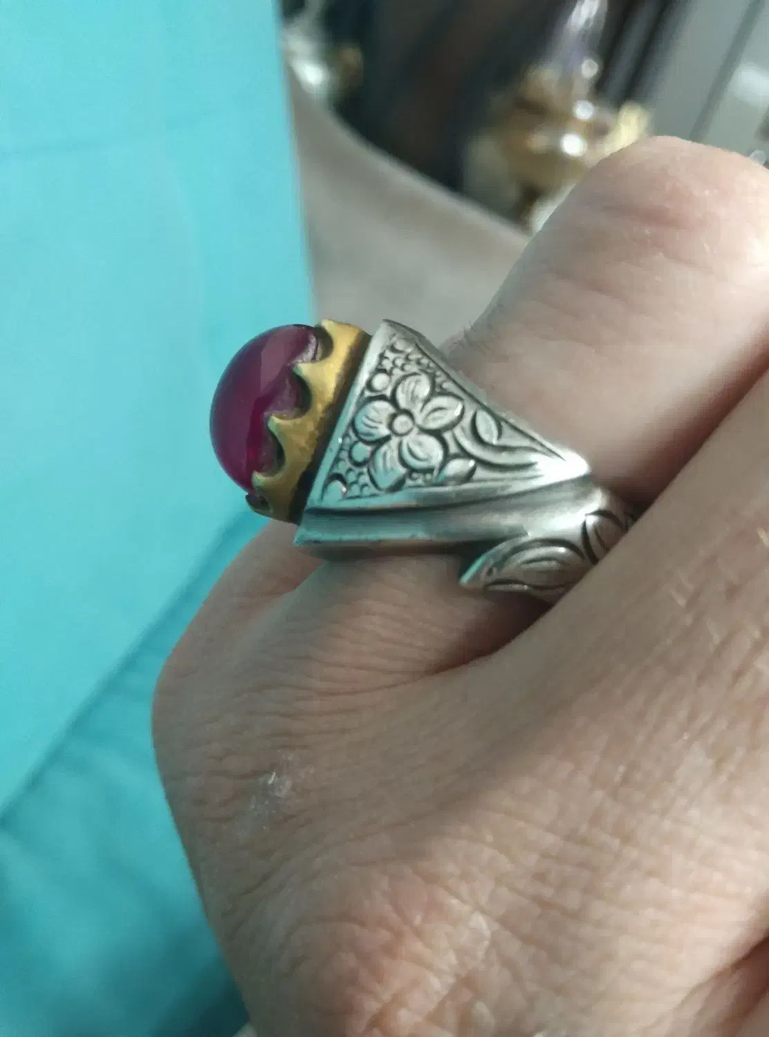 انگشتر نقره دست ساز|جواهرات|صفادشت, |دیوار