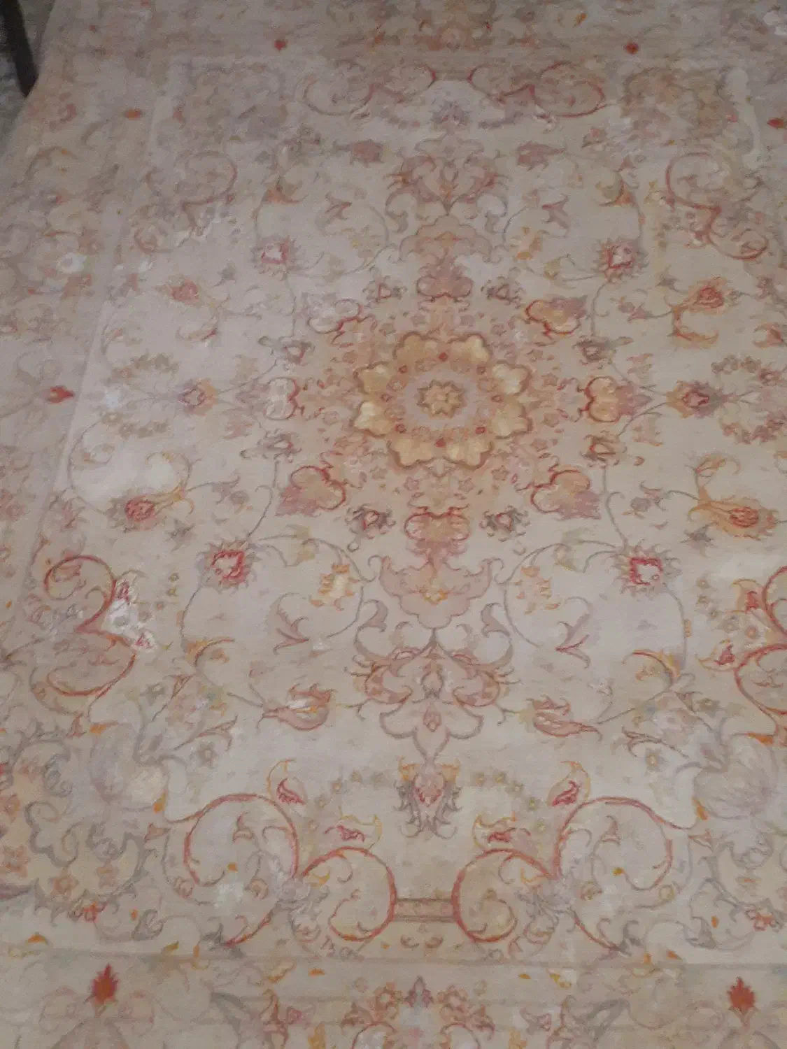 جفت قالیچه چله ابریشم طرح علیا 40رج|فرش|مراغه, |دیوار