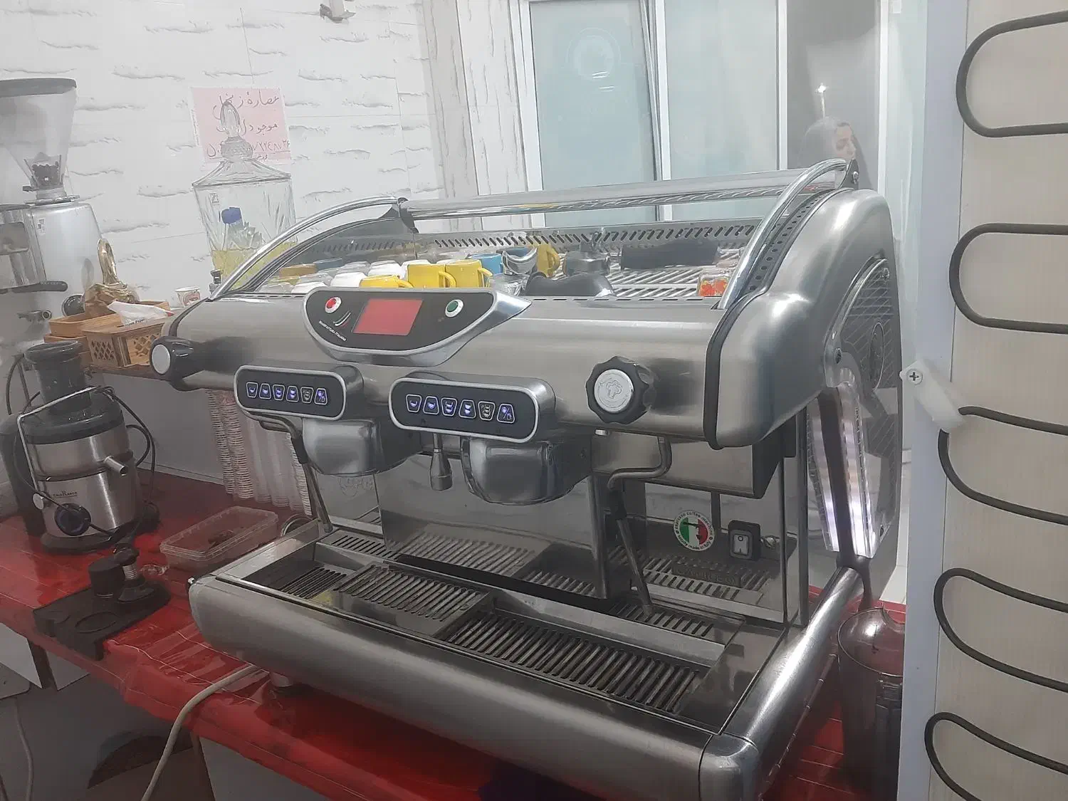 قهوه ساز ایتالیایی دو گروپ درجه یک با اسیاب اصلی|کافی‌شاپ و رستوران|سیرجان, |دیوار