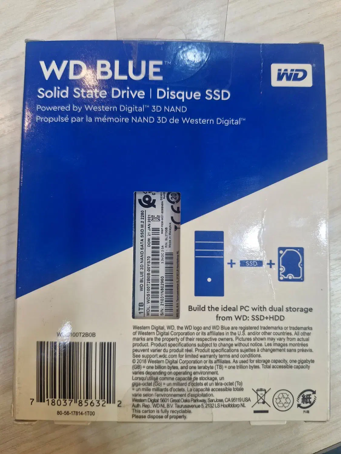 هارد m2 sata 1TB ssd وسترن آبی|قطعات و لوازم جانبی رایانه|تهران, شهرک استقلال|دیوار