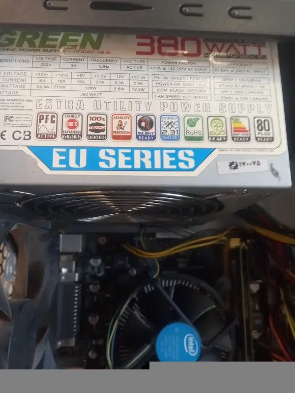 کیسH81 پاور گرین 380W رم۴ هارد ۵۰۰گ مانیتور ۱۹|رایانه رومیزی|تهران, دولتآباد|دیوار