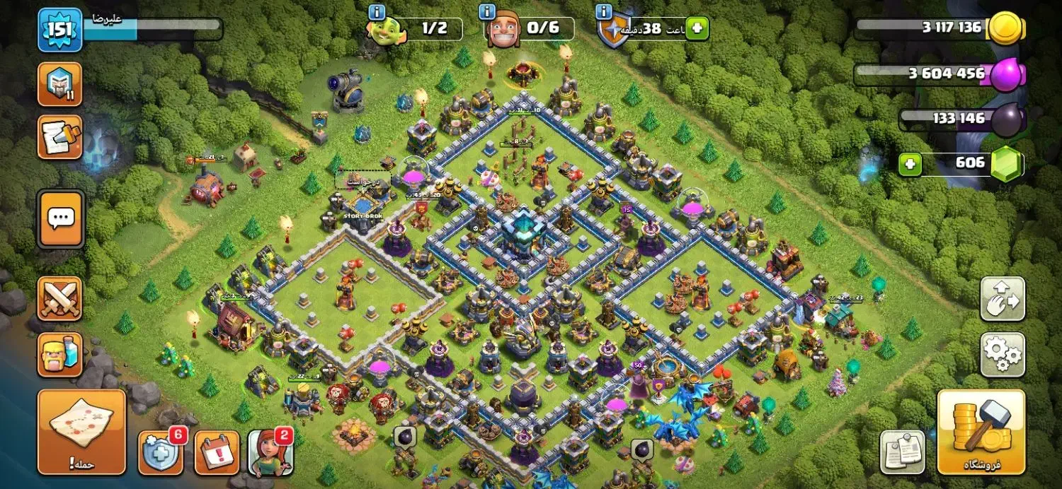 اکانت لول ۱۵۱ کلش اف کلنز تان ۱۲ مکس تازه ۱۳ رفته|کنسول، بازی ویدئویی و آنلاین|تهران, الهیه|دیوار