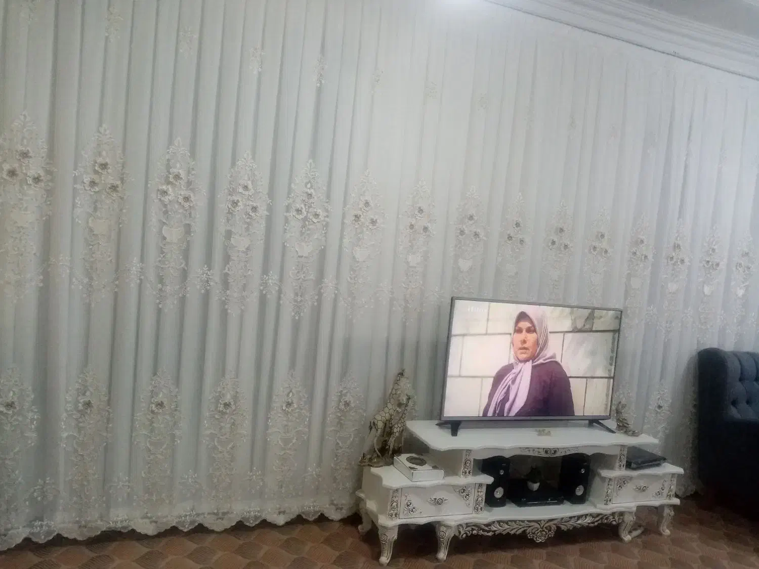 پرده گل برجستهجنس ترک|پرده، رانر، رومیزی|خان ببین, |دیوار