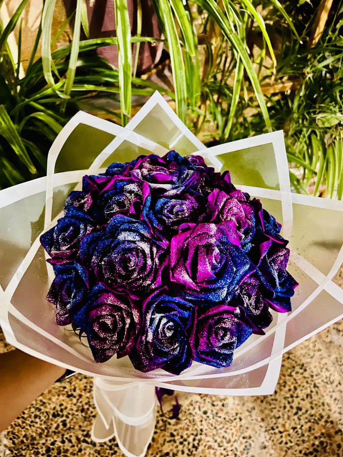 گل رز ربانی کهکشانی|گل مصنوعی|لنجان, |دیوار