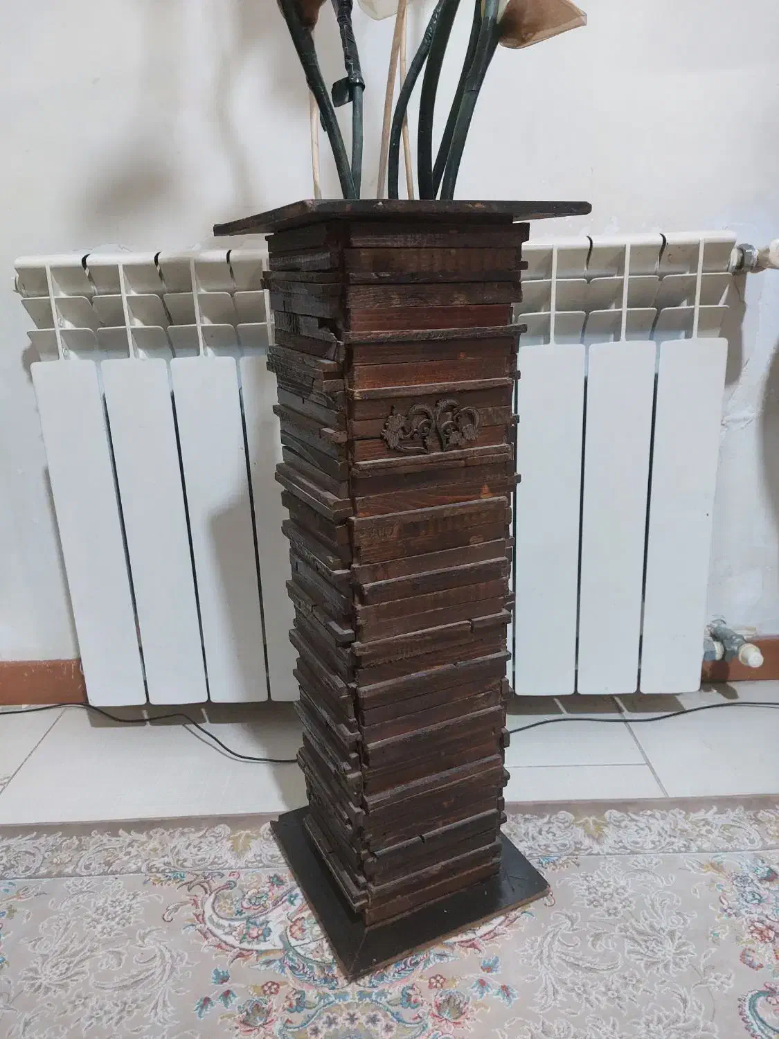 گلدان چوبی|گل و گیاه طبیعی|محمدیه-قزوین, |دیوار