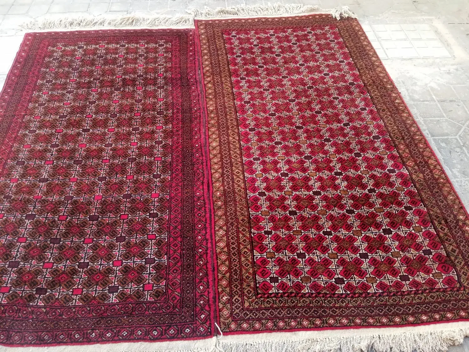 جفت قالیچه دستباف نو|فرش|تربت‌حیدریه, مظفریه|دیوار