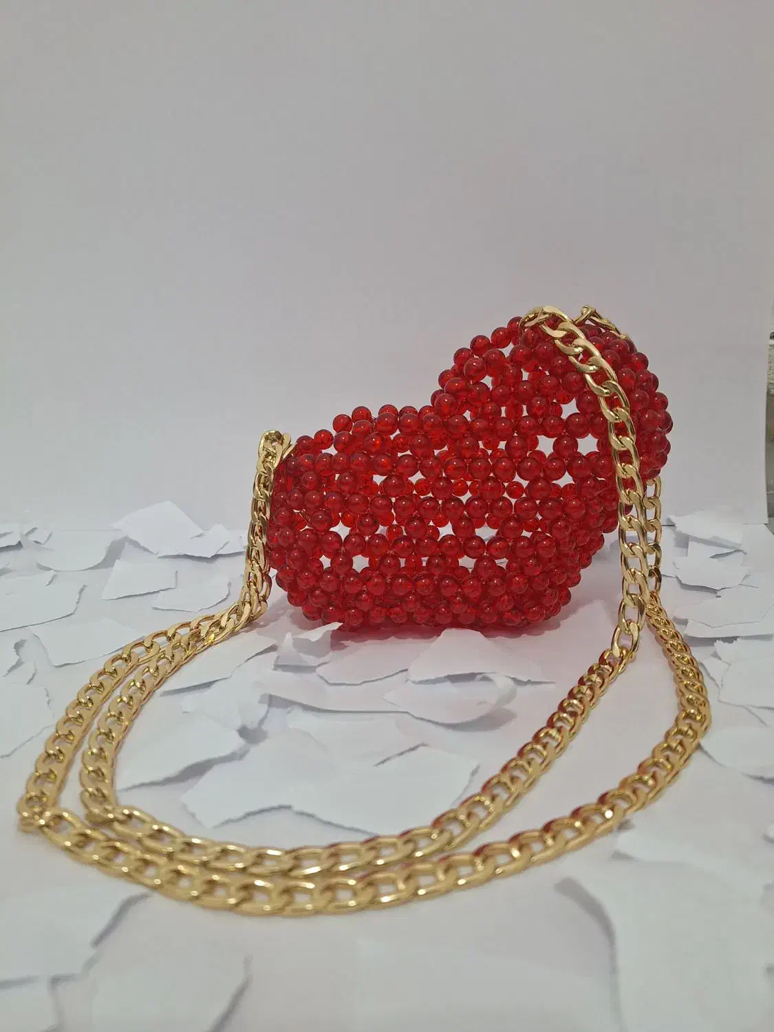 کیف قلبی مرواریدی|کیف، کفش، کمربند|کشکوئیه, |دیوار