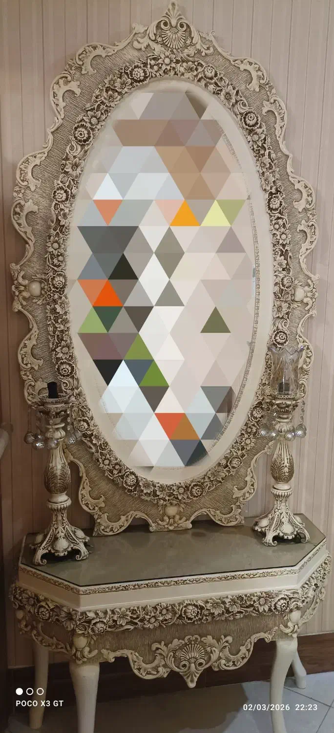 آینه شمعدون|آینه|ساری, |دیوار