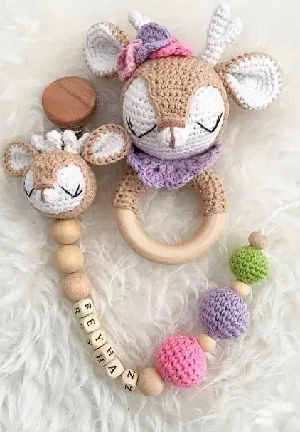 ست جغجغه وبند پستانک|اسباب و اثاث بچه|شیراز, رکن‌آباد|دیوار