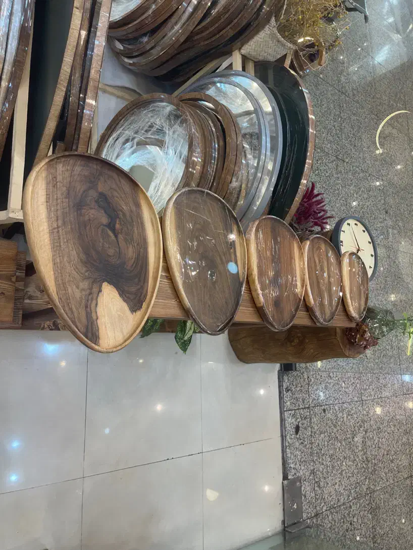 سینی چوبی|ظروف سرو و پذیرایی|تهران, سازمان برنامه شمالی|دیوار