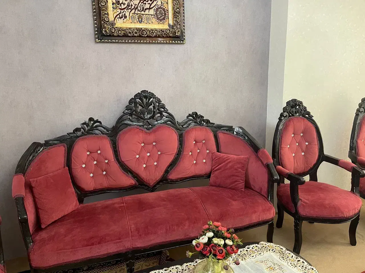 مبل لهستانی با چوب گردو|مبلمان خانگی و میز عسلی|زنجان, |دیوار