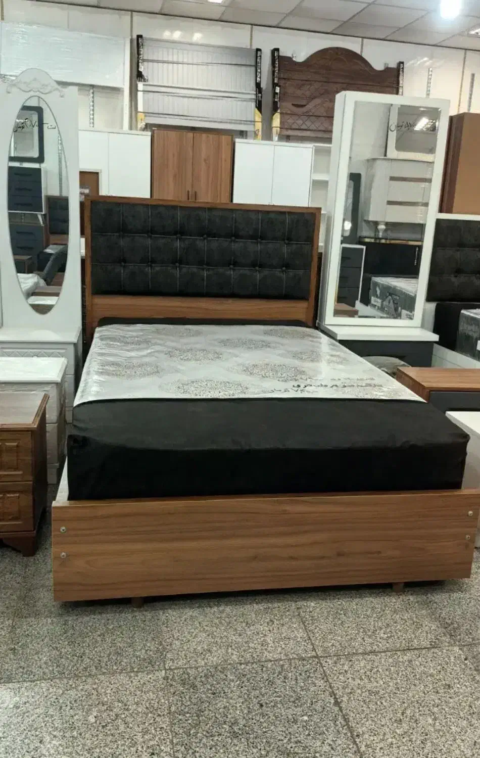 تخت عرض ۱۲۰ یک ونیم نفره مدل ویدایی|تخت و سرویس خواب|الوند, |دیوار