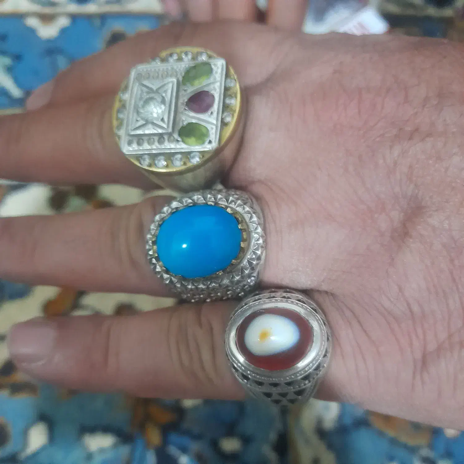 انگشتر نقره|جواهرات|کبودرآهنگ, |دیوار