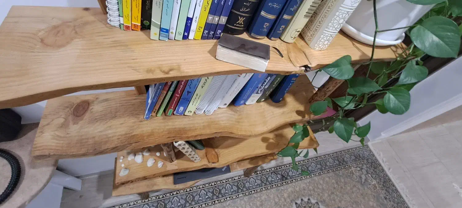 کتاب خانه چوبی|کتابخانه، شلف، قفسه‌های دیواری|طرقبه, |دیوار