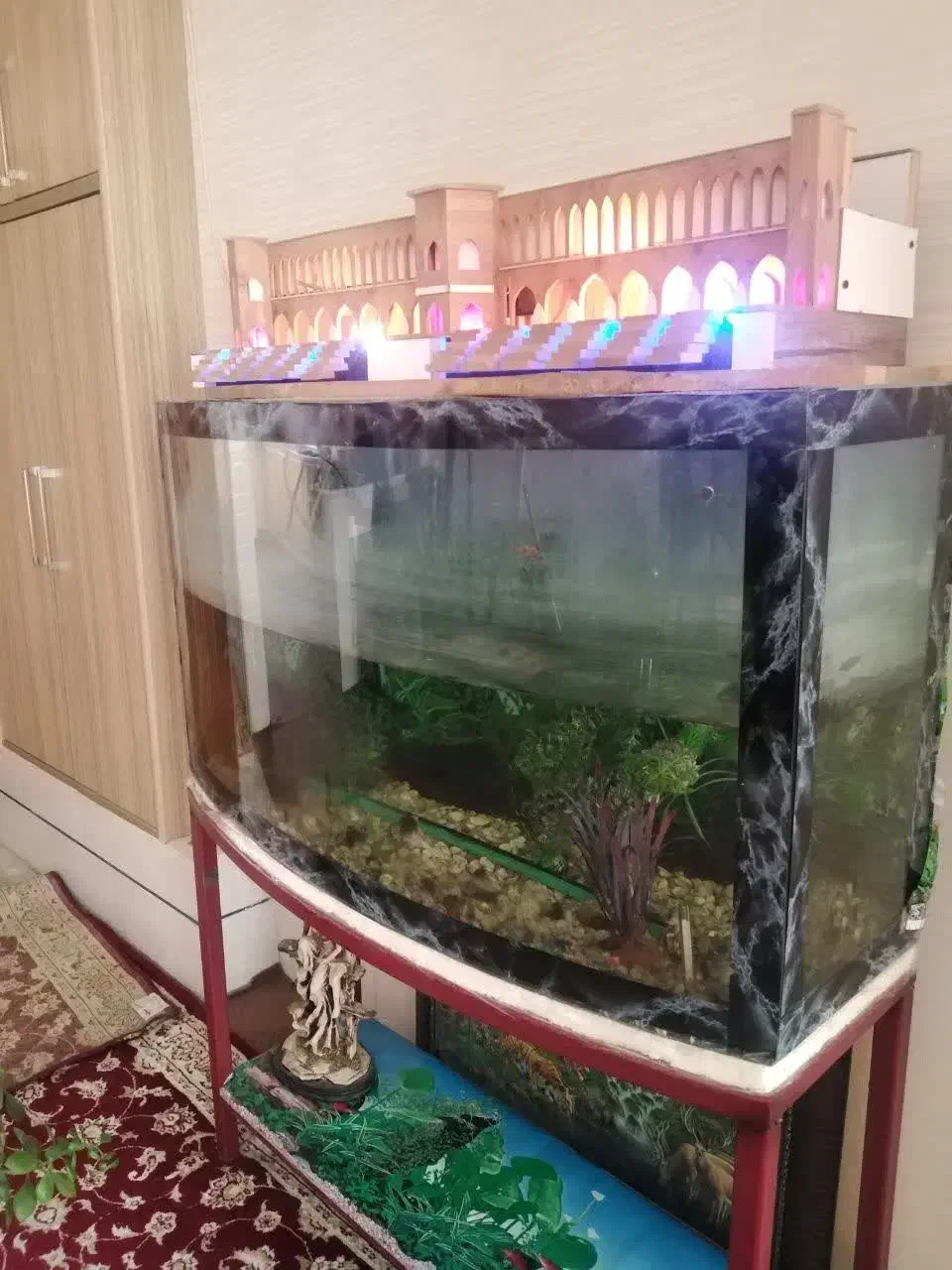 آکواریوم به همراه همه لوازم فقط و فقط۴میلیون|ماهی|نجفآباد, جعفرآباد|دیوار