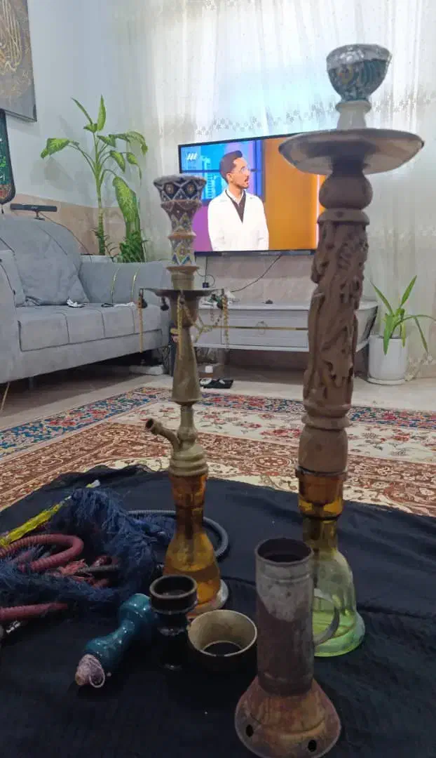 قلیان برنجی و چوبی|کلکسیون و سرگرمی|بندرعباس, |دیوار