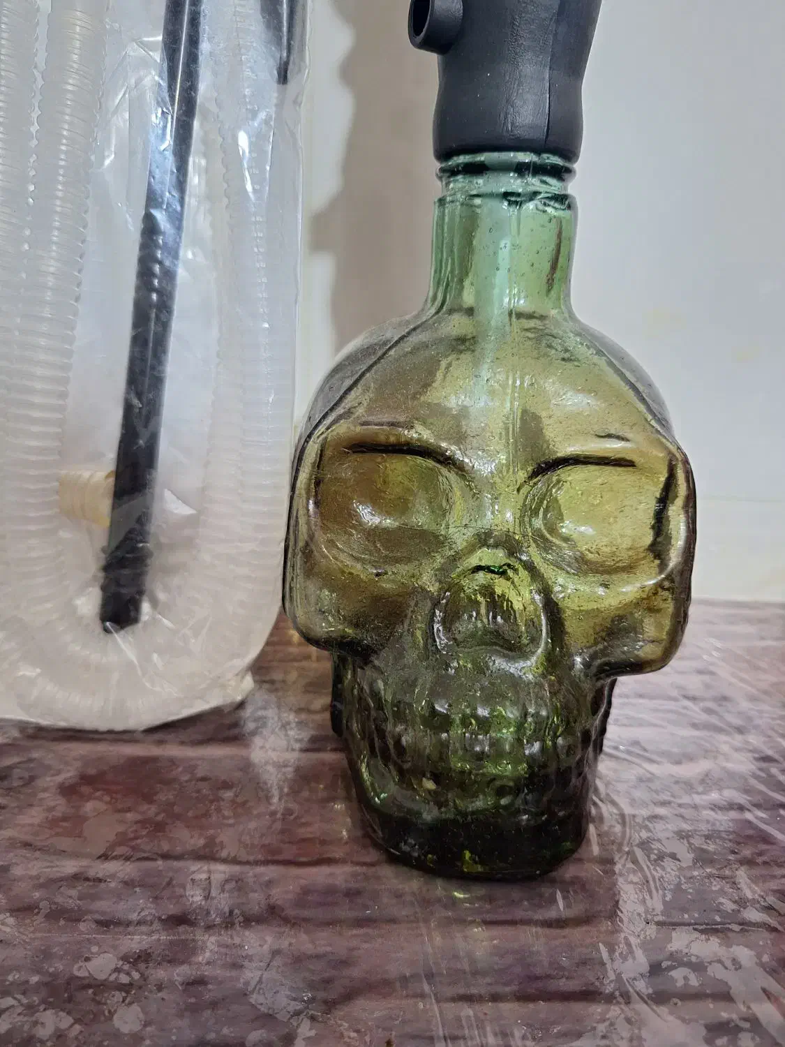 قلیون مسافرتی شیشه ای طرح جمجمه|کلکسیون و سرگرمی|مشگین شهر, |دیوار