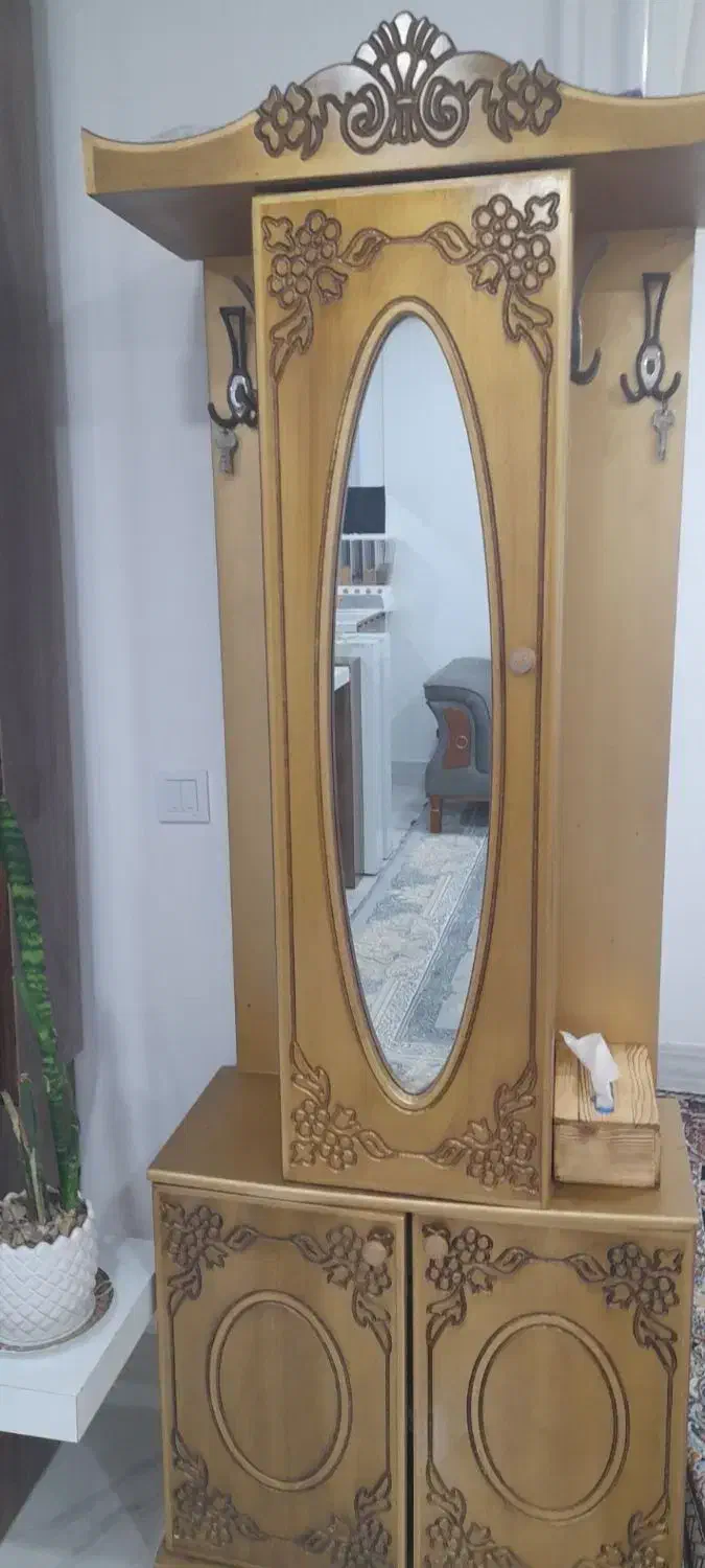 جاکفشی ایستاده|جاکفشی، کمد، دراور|جیرفت, |دیوار