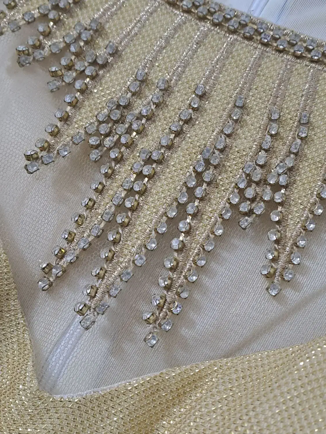 پیراهن مجلسی طلایی کارشده|لباس|دلیجان, |دیوار