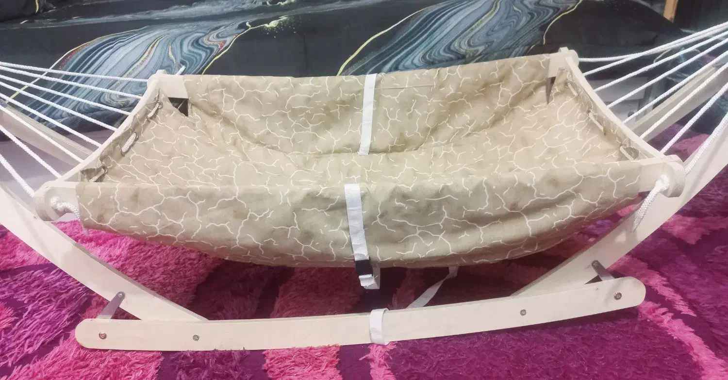 گهواره چوبی ننو|اسباب و اثاث بچه|رامهرمز, |دیوار