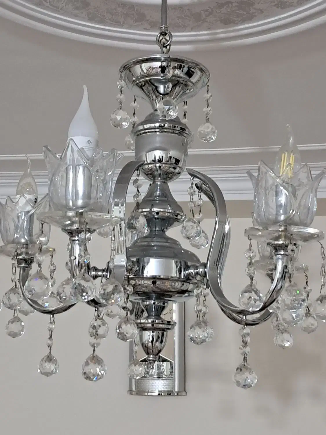 لوستر کریستال استیل خارجی|لوستر و چراغ آویز|کرج, بنیاد|دیوار