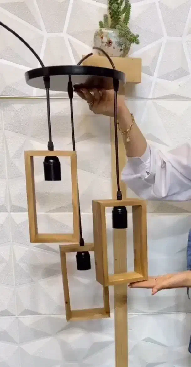 لوستر و ساعت چوبی|لوستر و چراغ آویز|خرمآباد, |دیوار