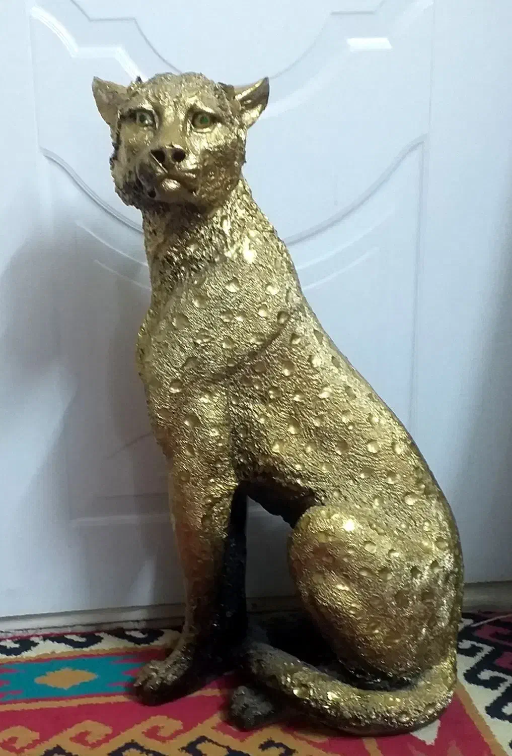 مجسمه یوزپلنگ ورق طلا|مجسمه، تندیس، ماکت|مشهد, نوید|دیوار