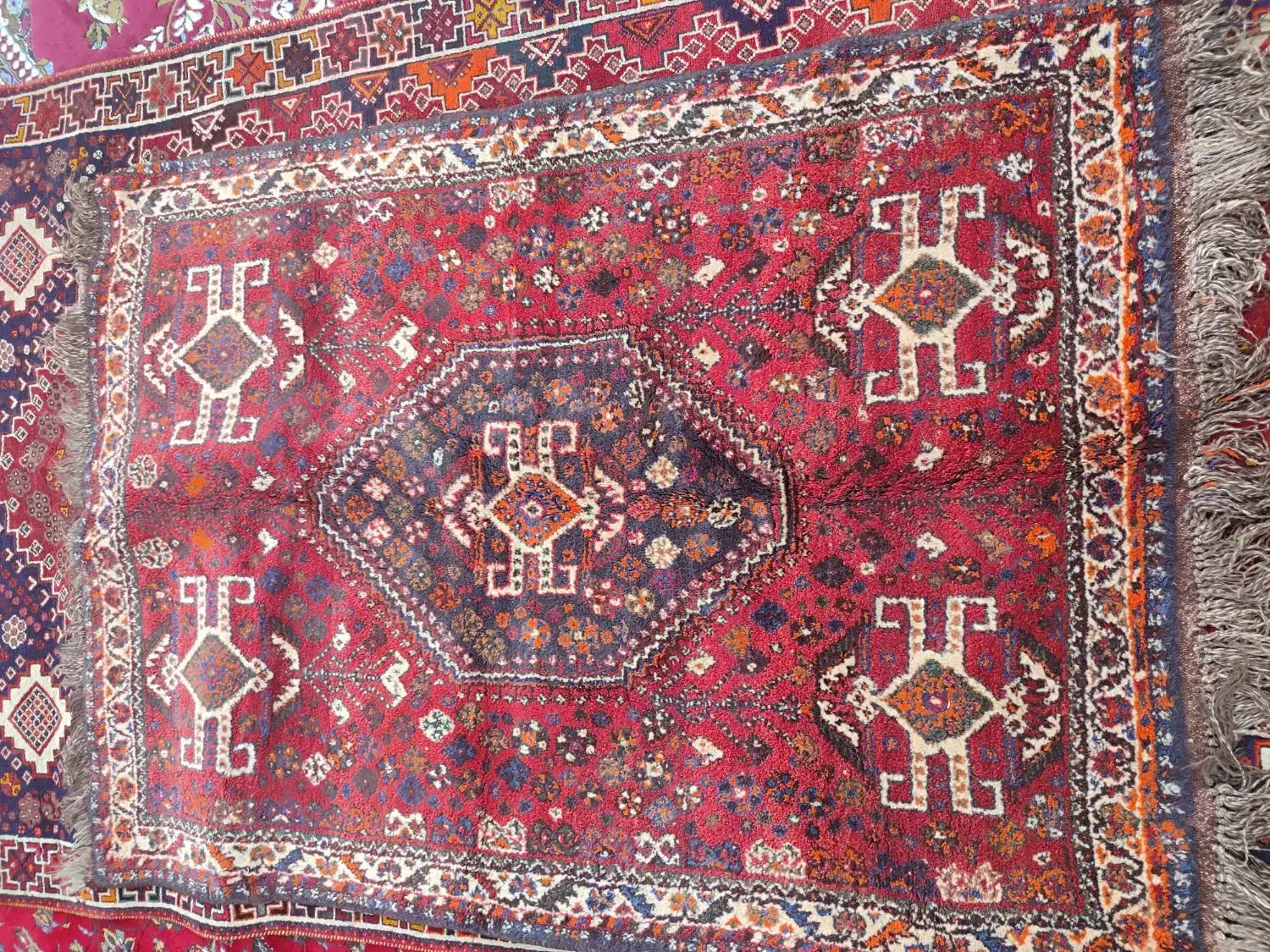 قالی دستباف قدیمی|فرش|مرودشت, محمد آباد|دیوار