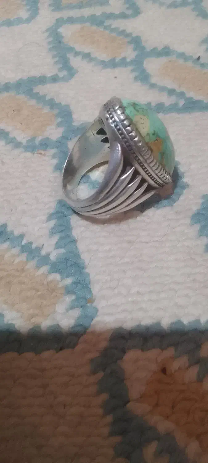 انگشتر فیروزه نیشابور رکاب دست ساز|جواهرات|سمنان, |دیوار